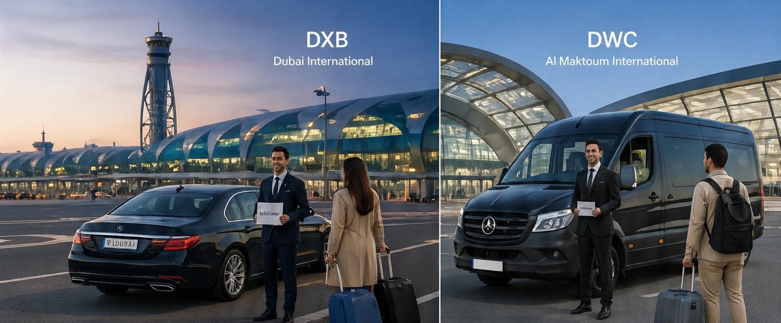 Departures road at a Dubai airport terminal