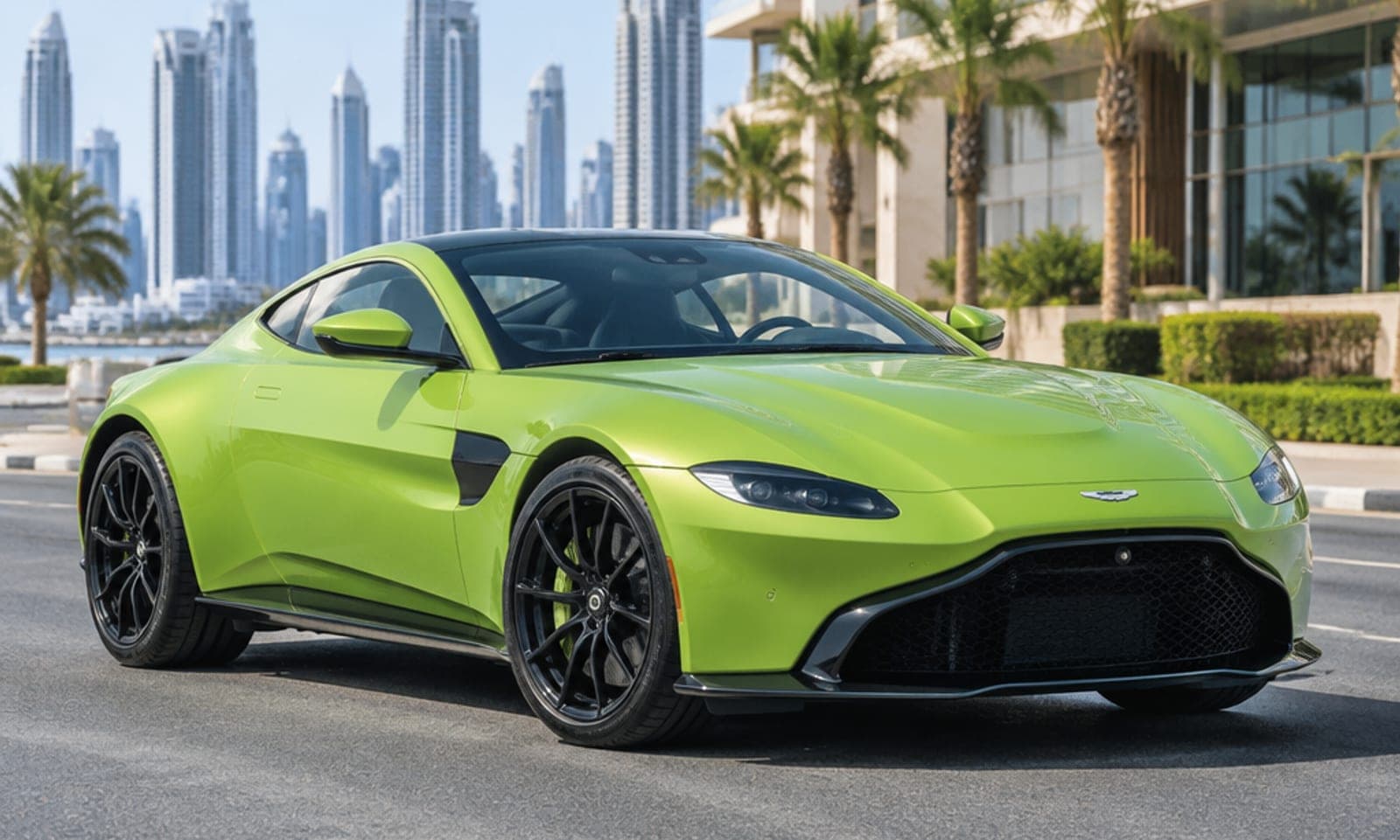 Aston Martin Vantage rental car in Dubai
