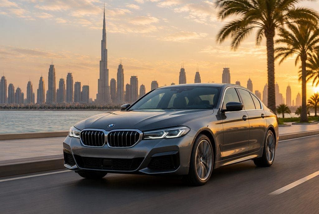 BMW 5 Series rental car in Dubai