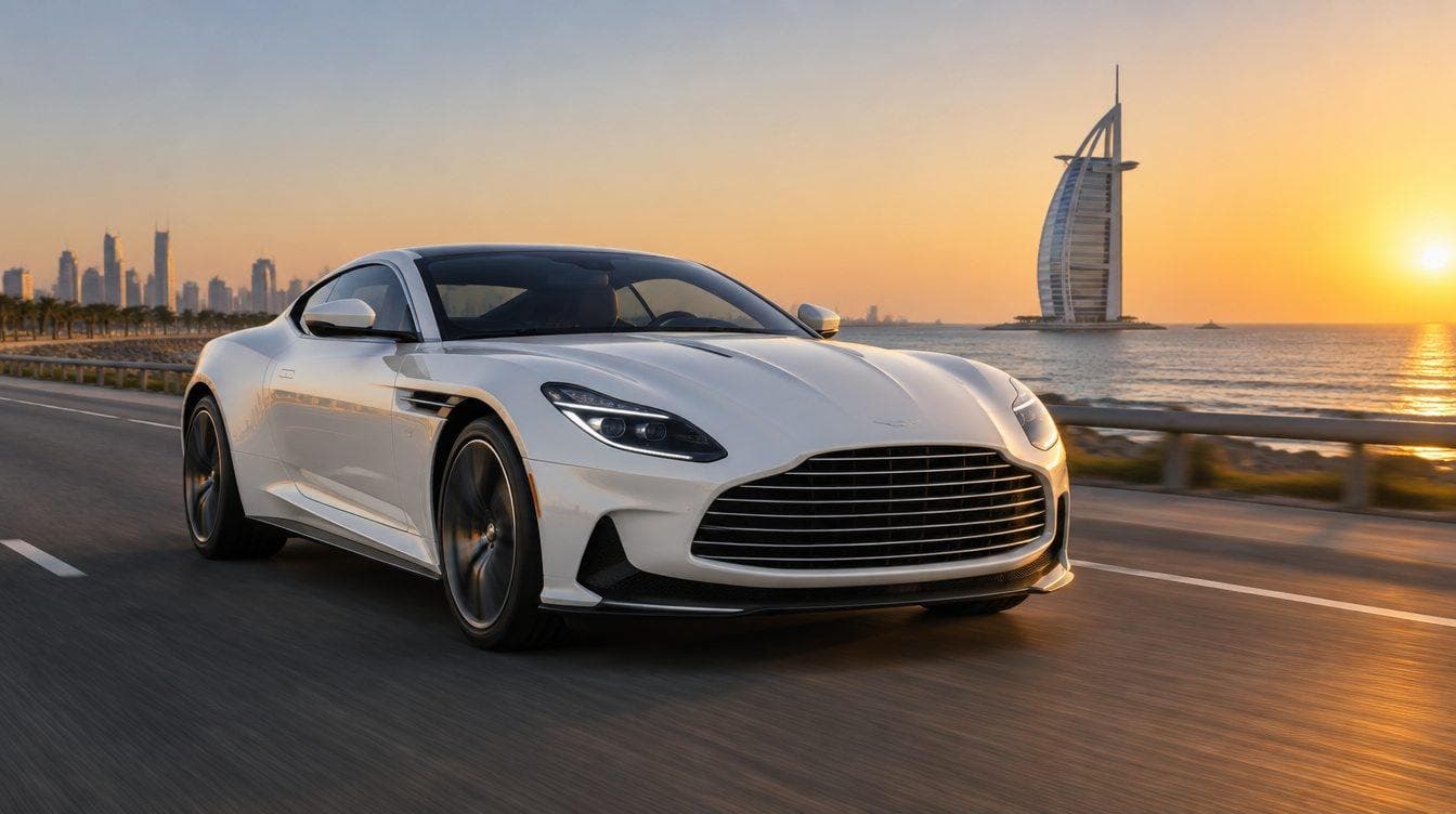 Aston Martin rental car in Dubai