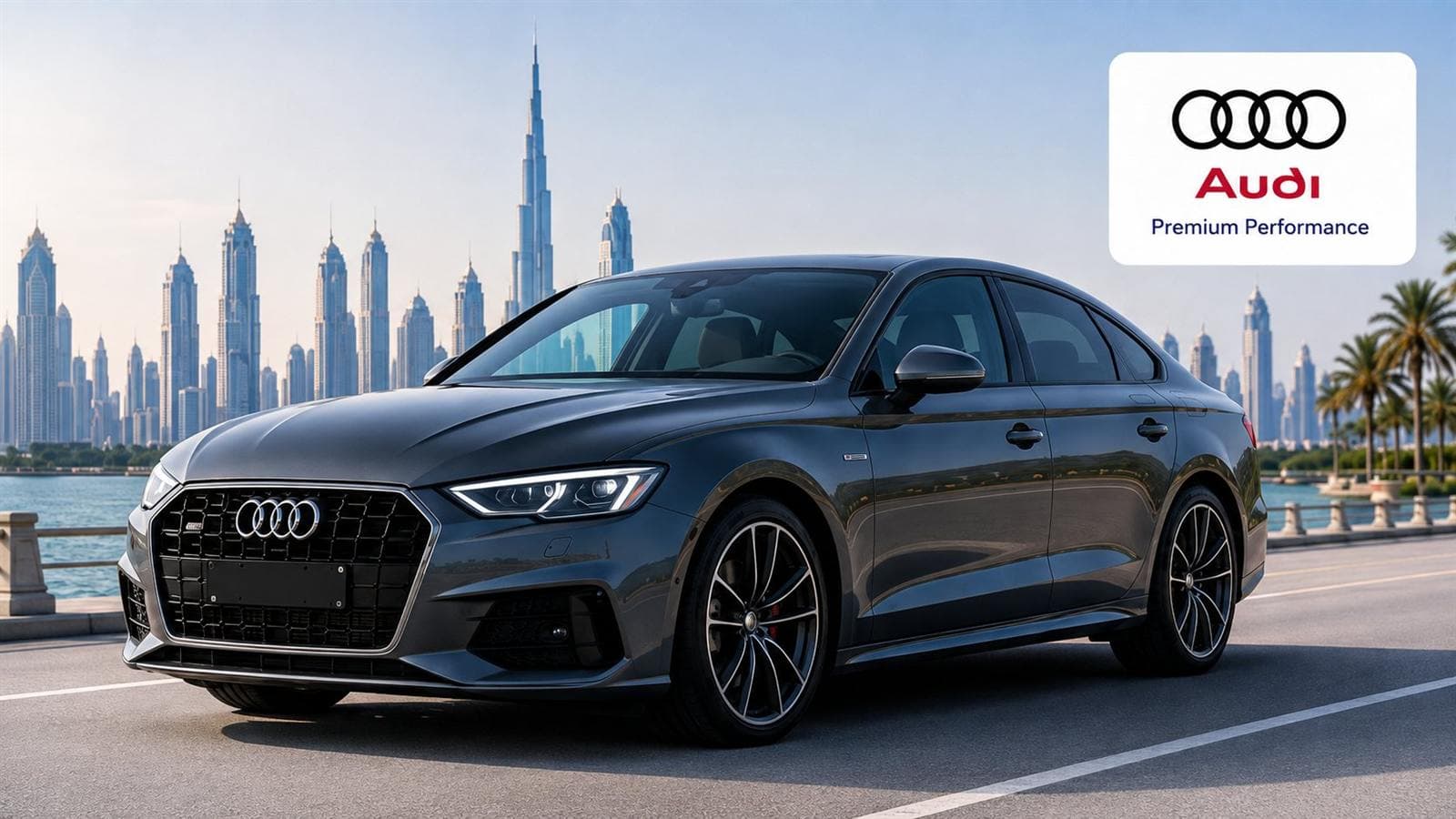 Audi rental car in Dubai