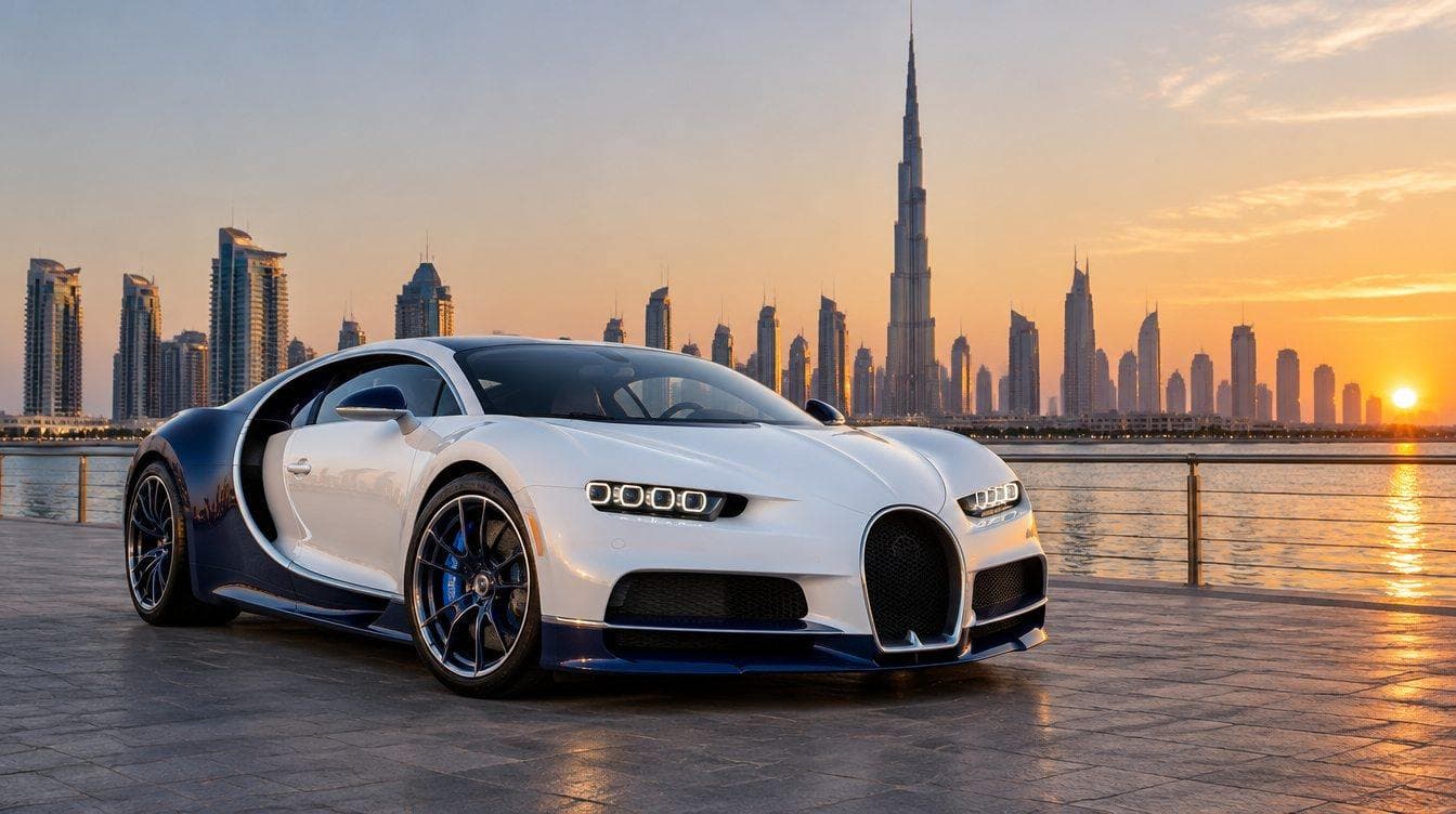Bugatti rental car in Dubai