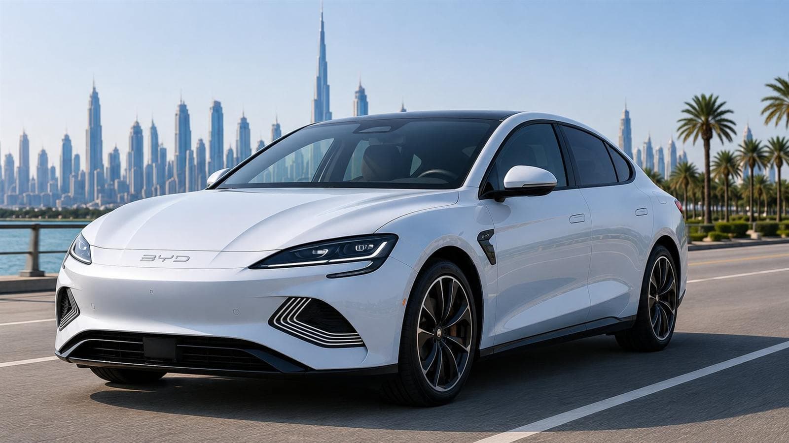 BYD rental car in Dubai