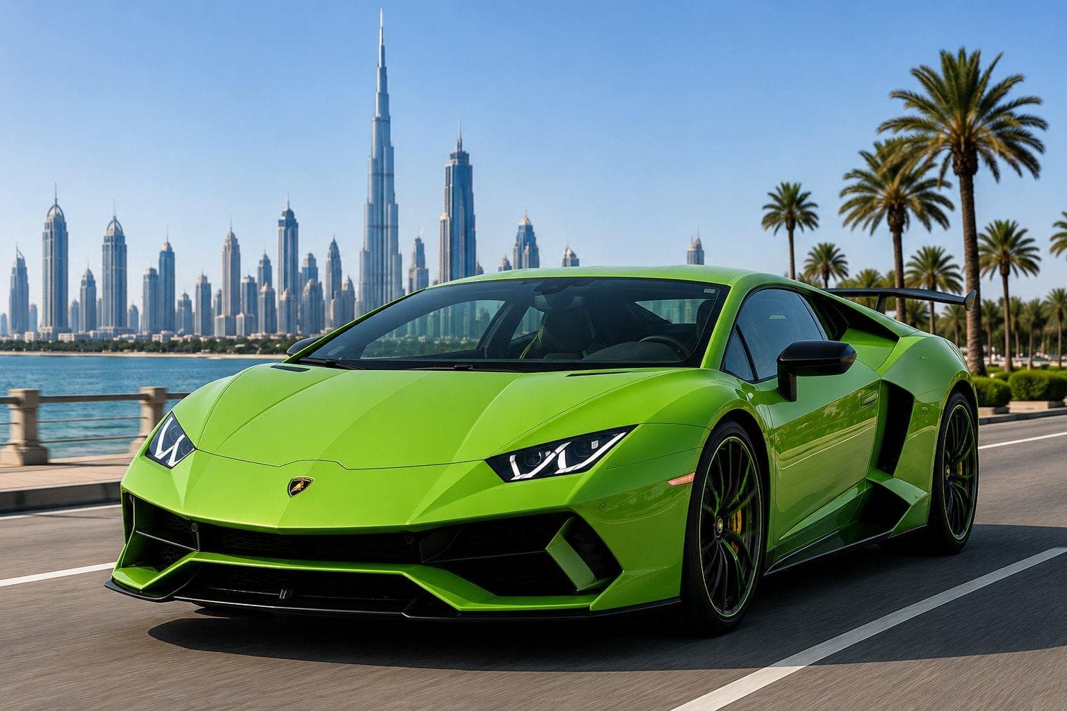 Lamborghini rental car in Dubai