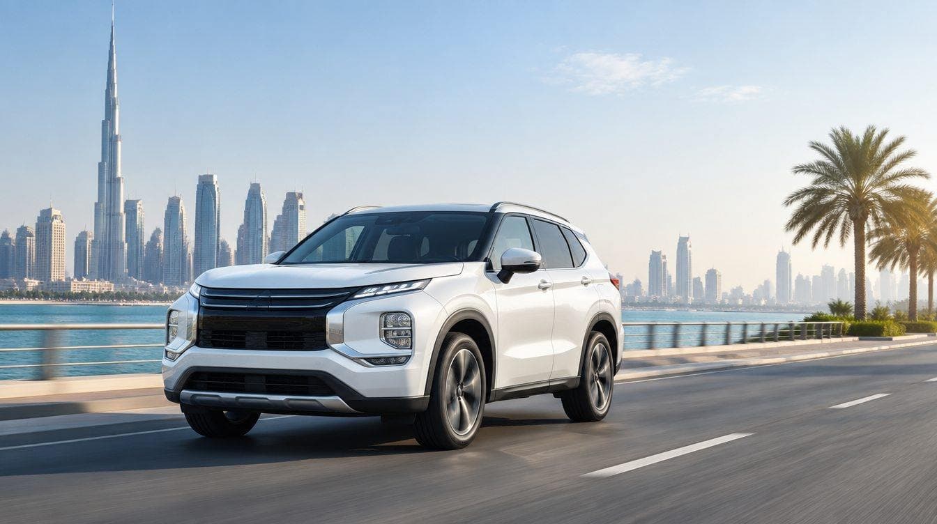 Mitsubishi rental car in Dubai