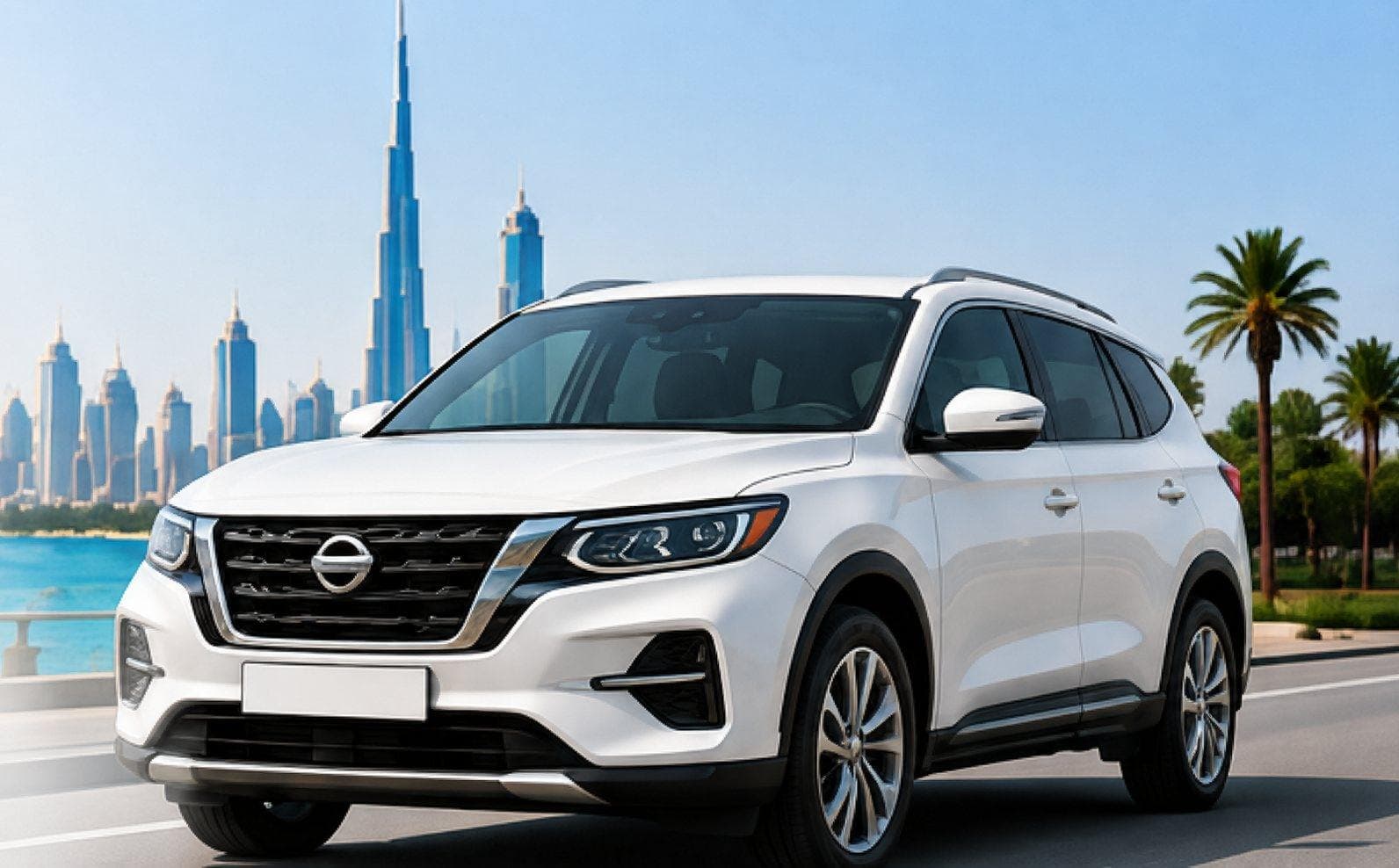 Nissan rental car in Dubai