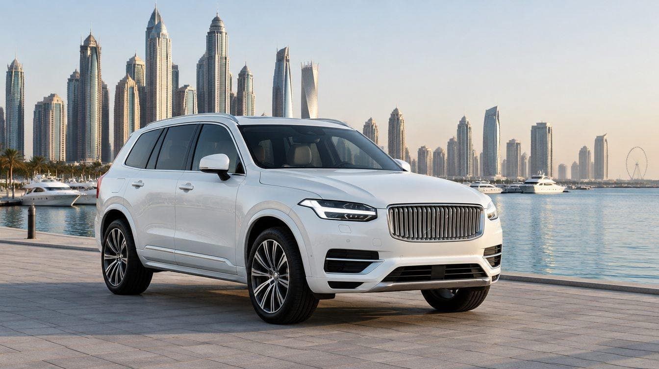 Volvo rental car in Dubai