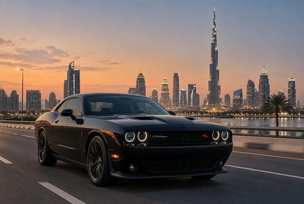 Dodge Challenger rental car in Dubai