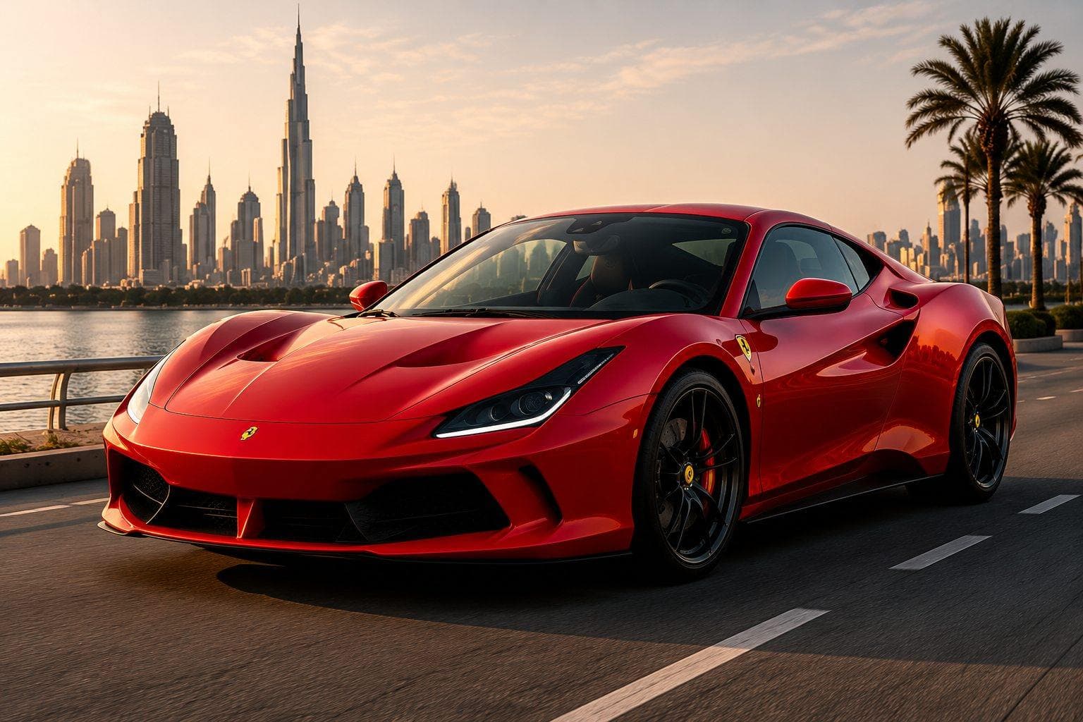Ferrari 488 rental car in Dubai