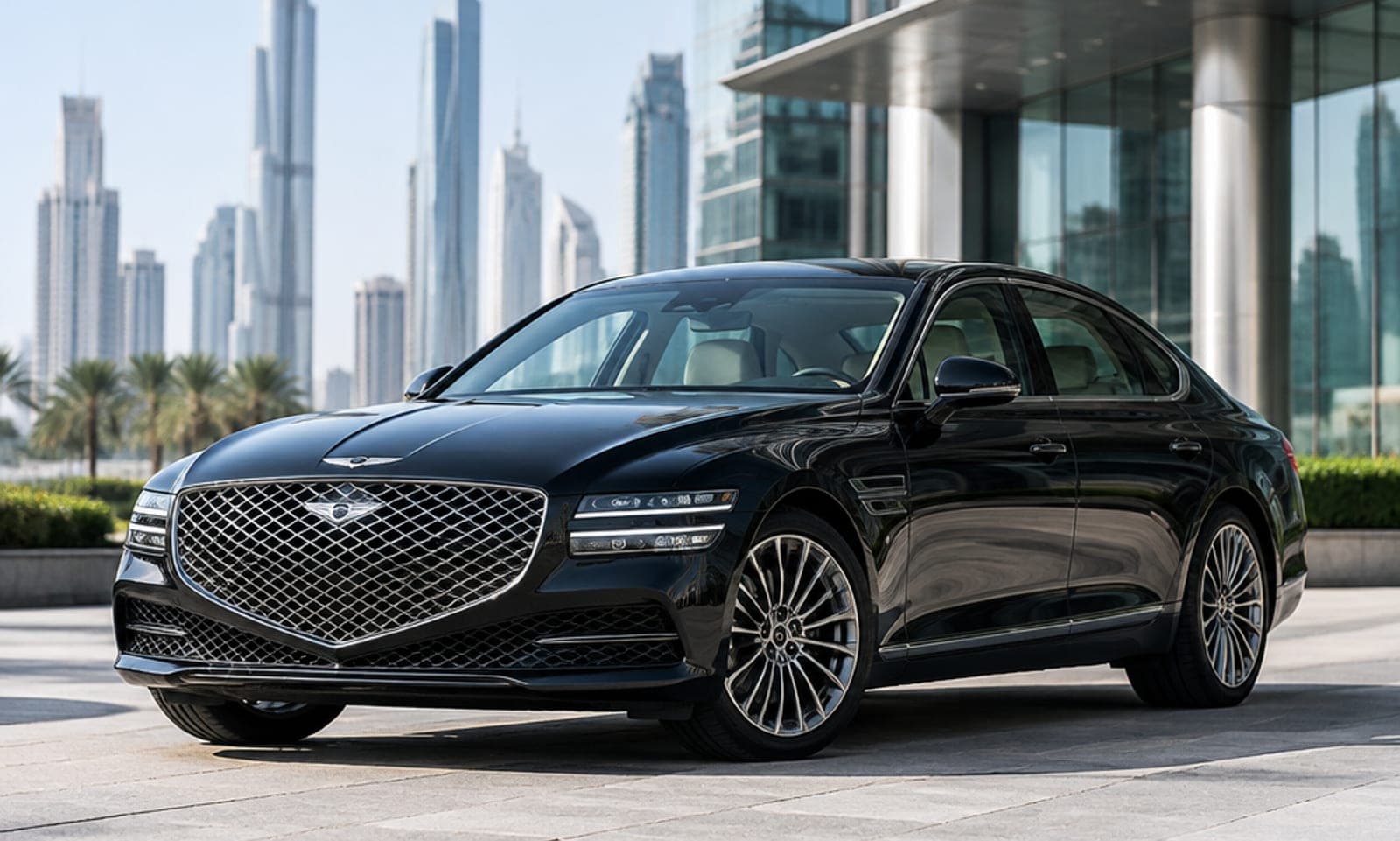 Genesis G80 rental car in Dubai
