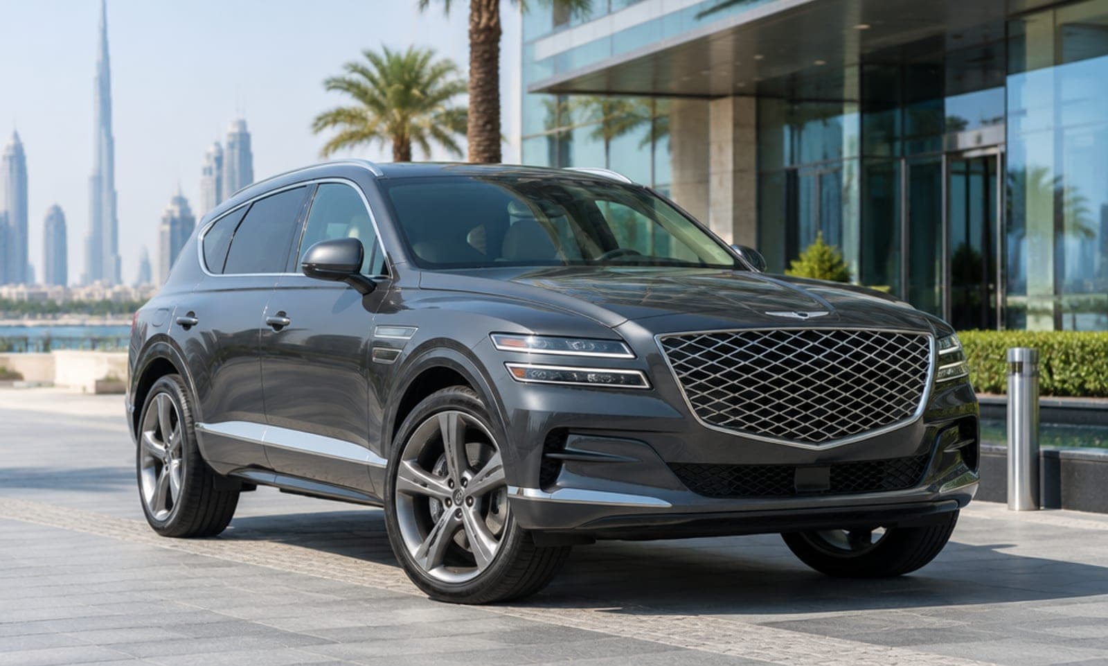 Genesis GV80 rental car in Dubai