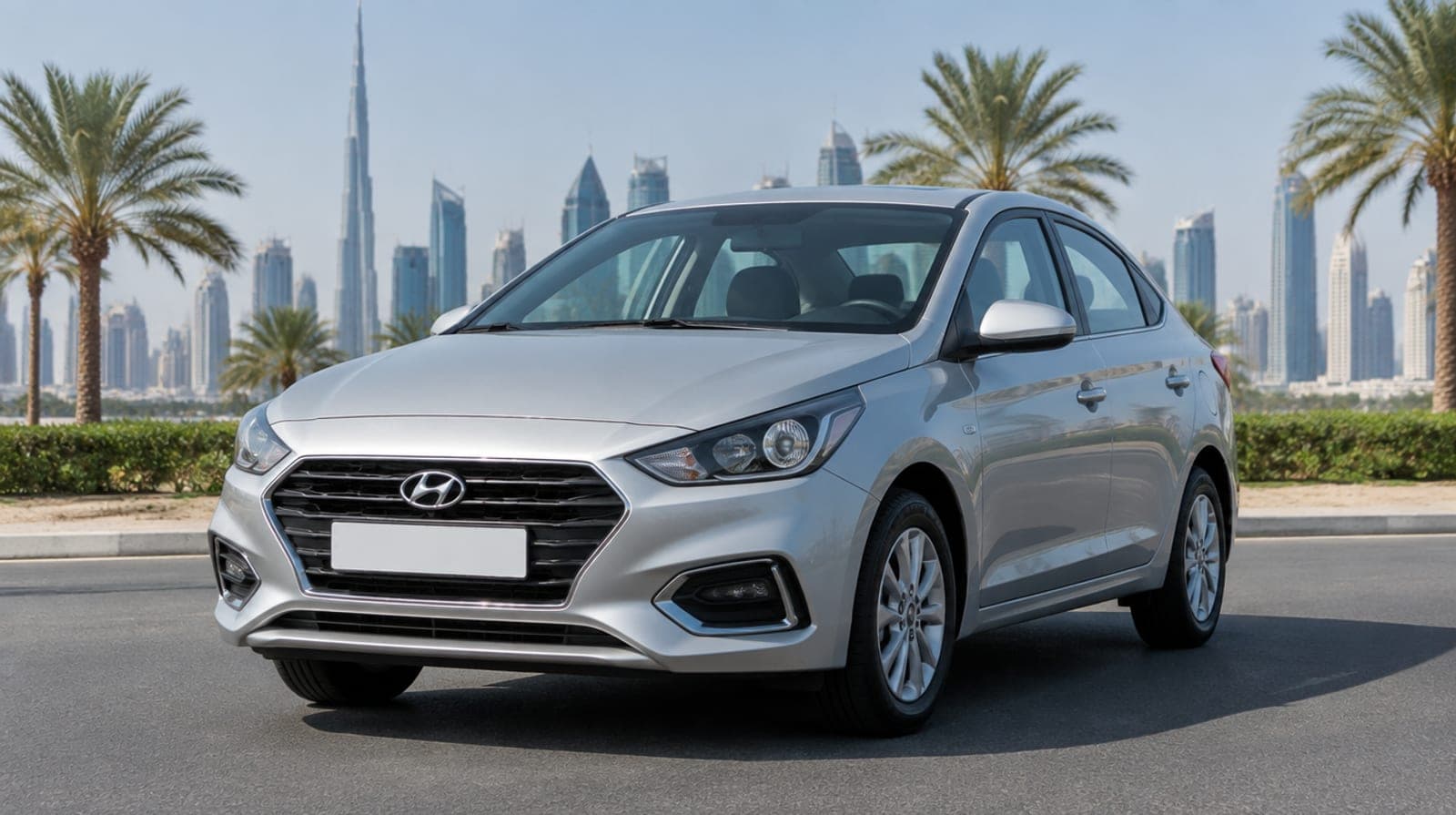 Hyundai Accent rental car in Dubai