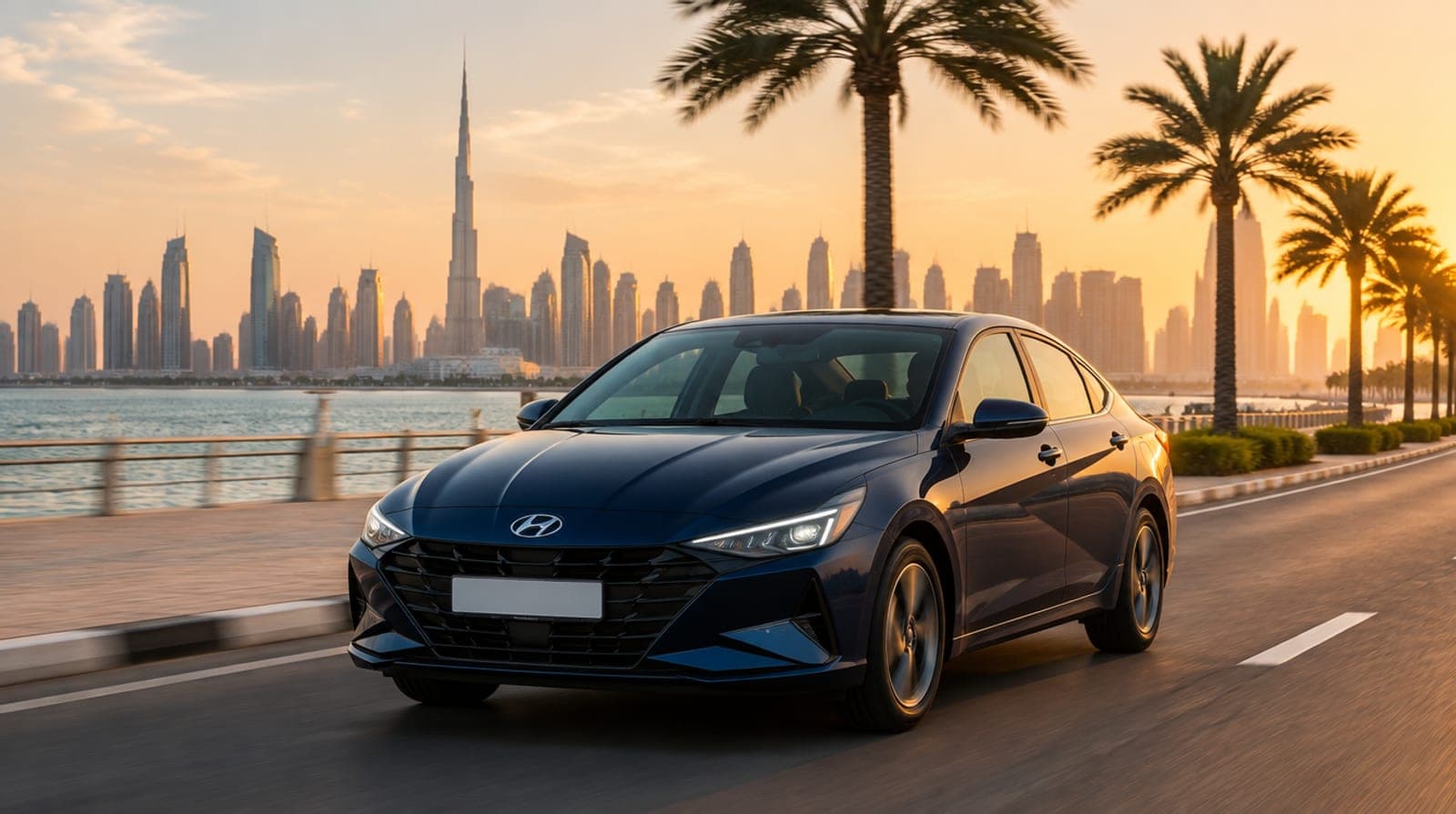 Hyundai Elantra rental car in Dubai