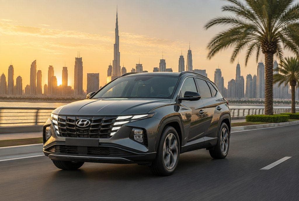 Hyundai Tucson rental car in Dubai