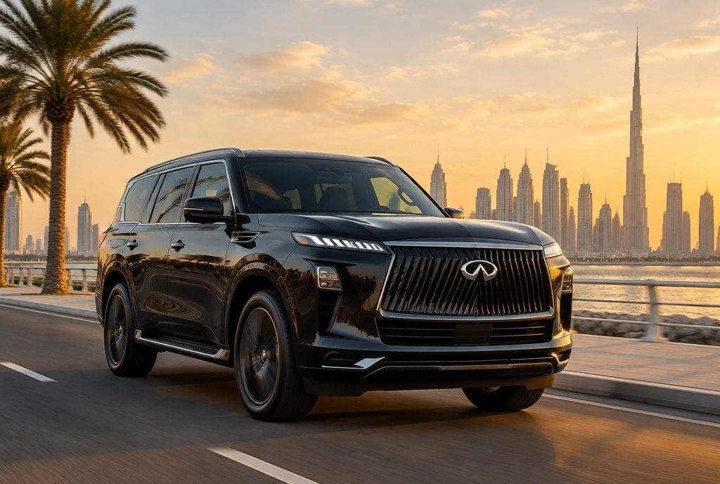Infiniti QX80 rental car in Dubai