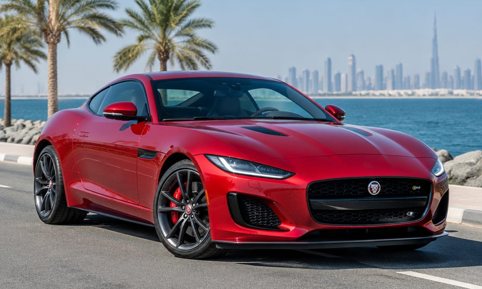 Jaguar F-Type rental car in Dubai