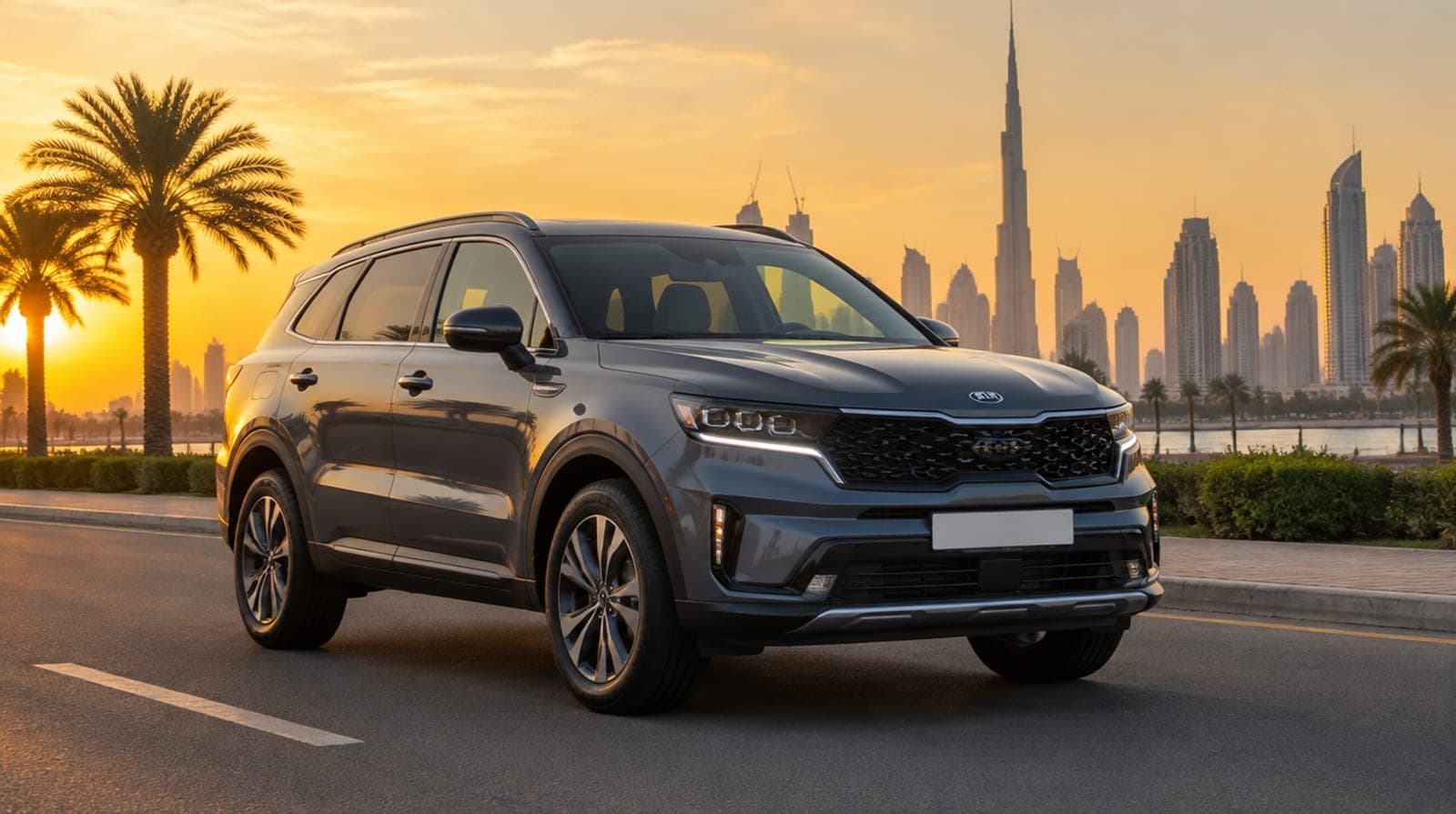 Kia Sorento rental car in Dubai