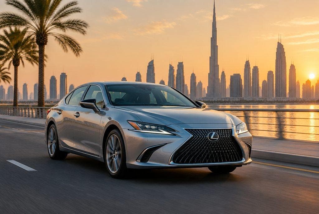 Lexus ES rental car in Dubai