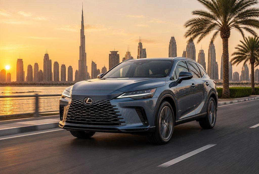 Lexus RX rental car in Dubai