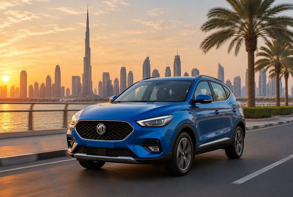 MG ZS rental car in Dubai
