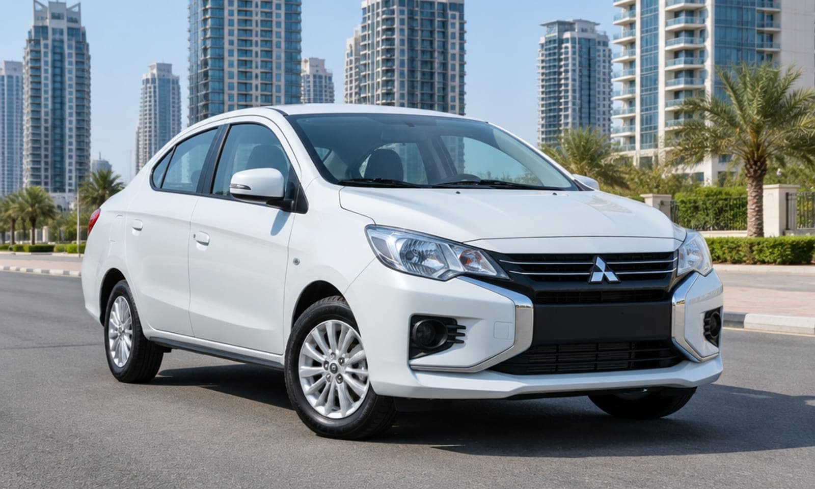 Mitsubishi Attrage rental car in Dubai