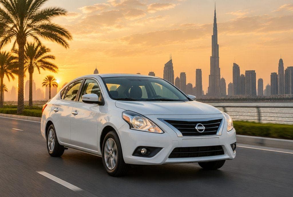 Nissan Sunny rental car in Dubai