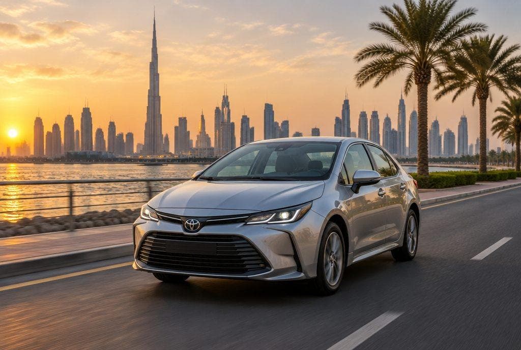 Toyota Corolla rental car in Dubai