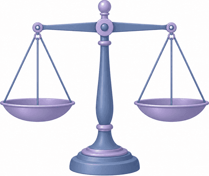A level two-pan balance scale