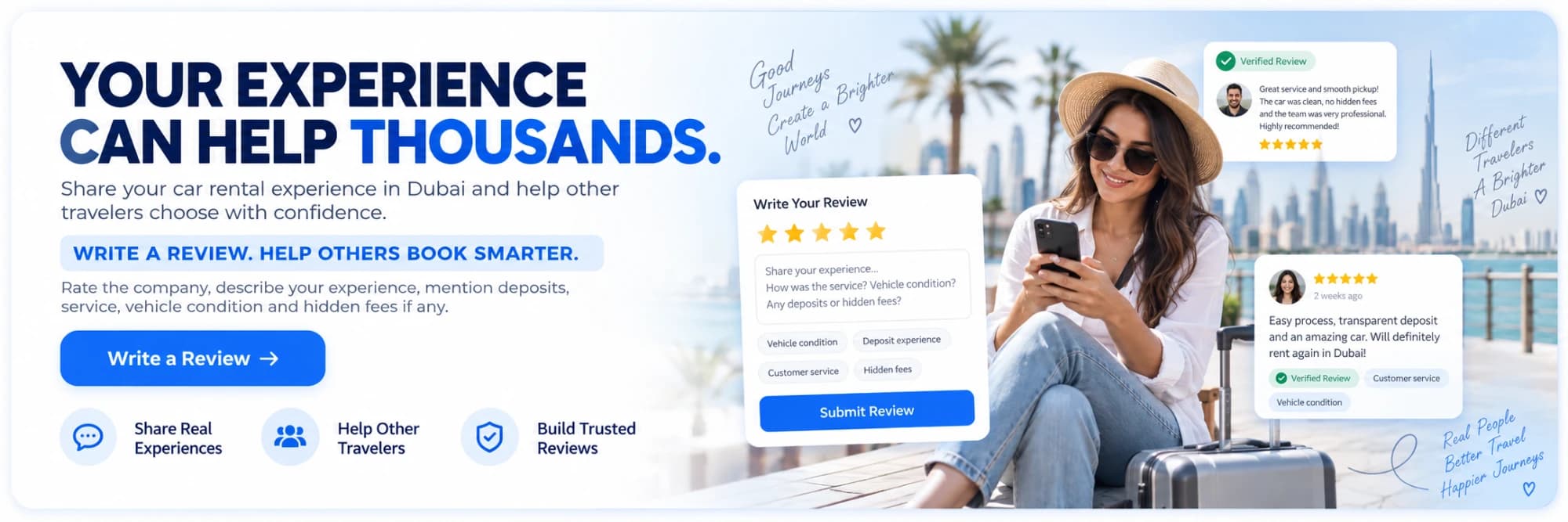 Write a review of a car rental company in Dubai