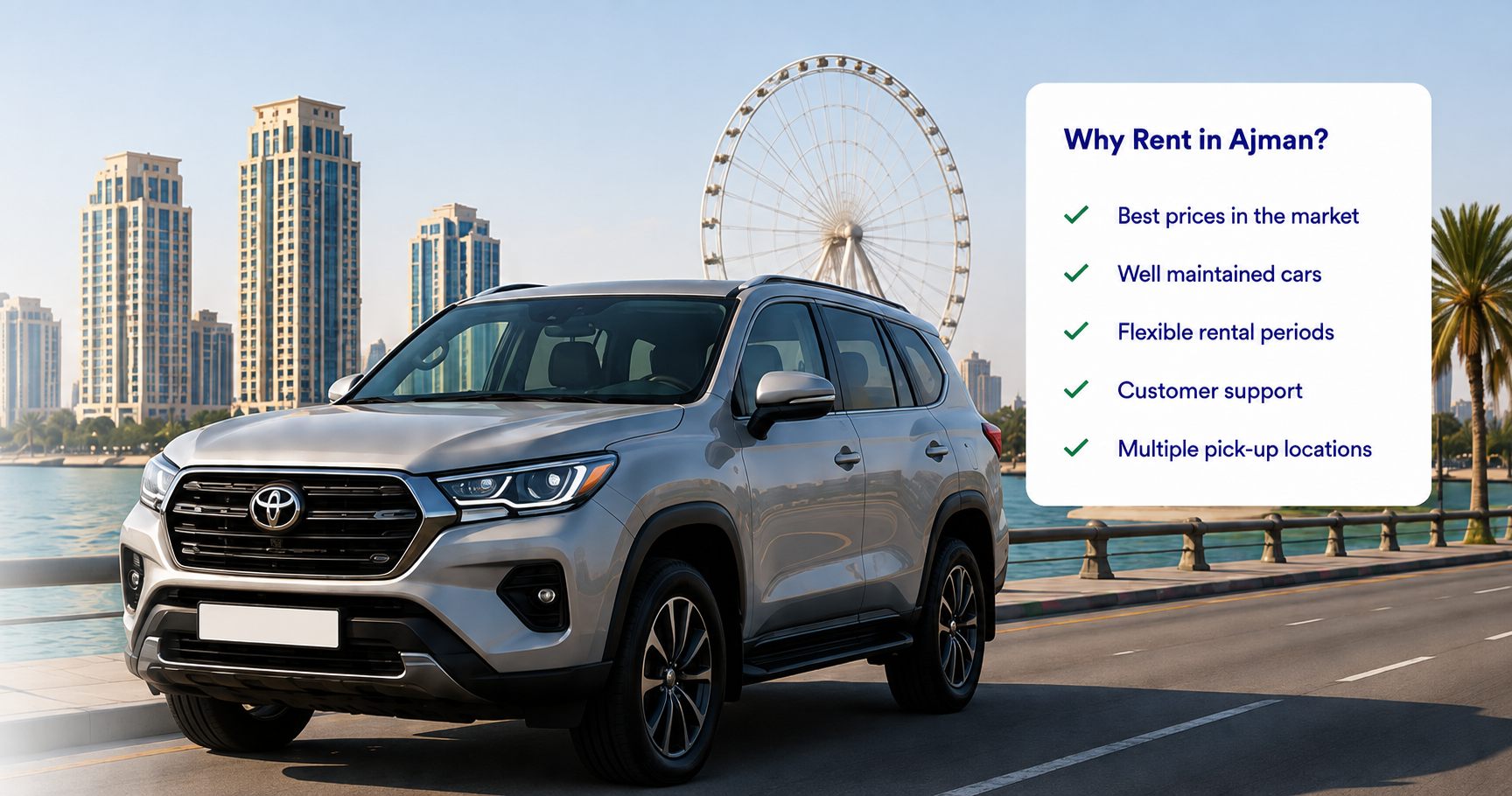 Car rental in Ajman — compare verified companies and real prices
