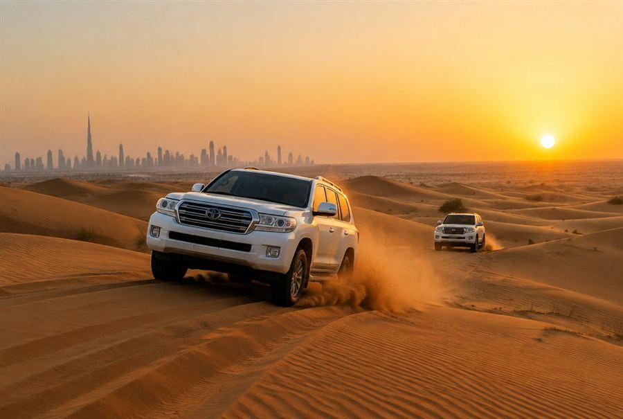 Evening desert safari in Dubai